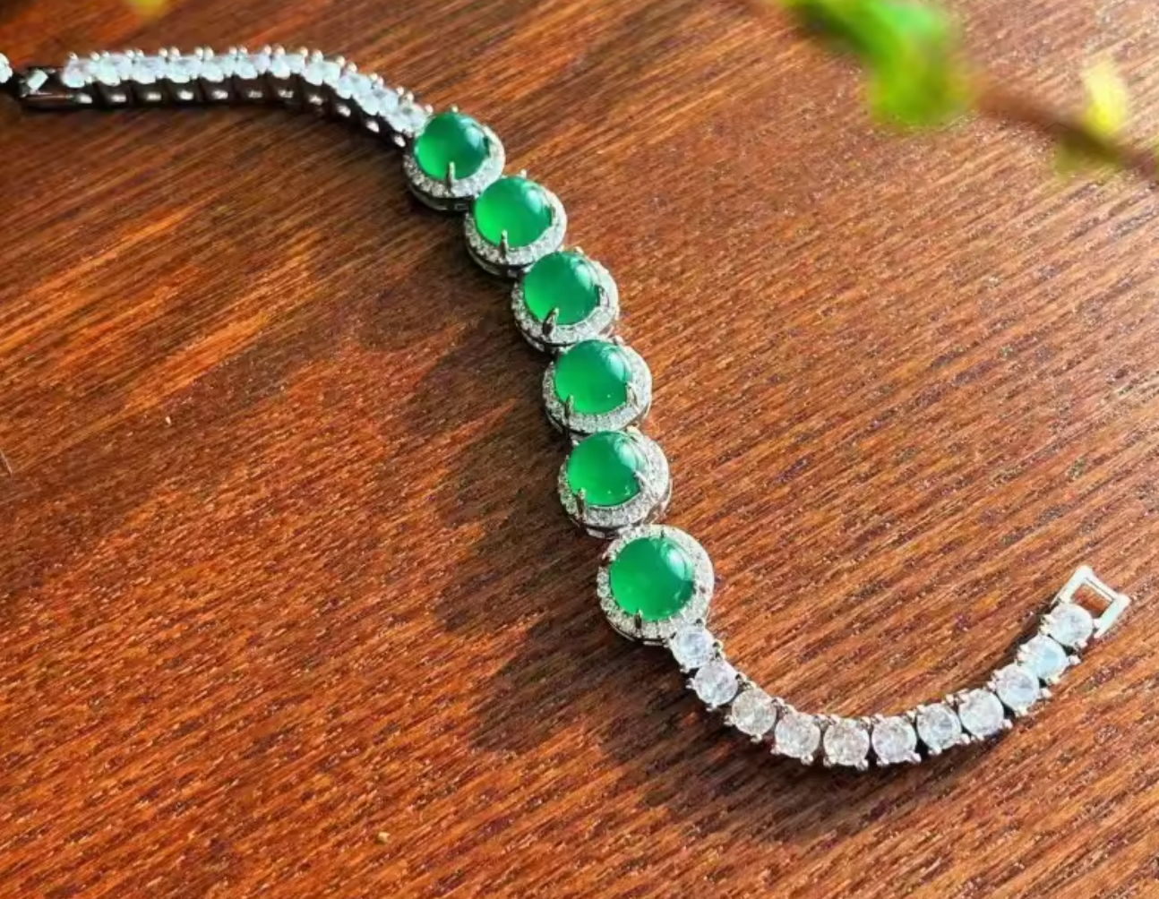 Natural High-Ice White Agate & Jade Bracelet Set