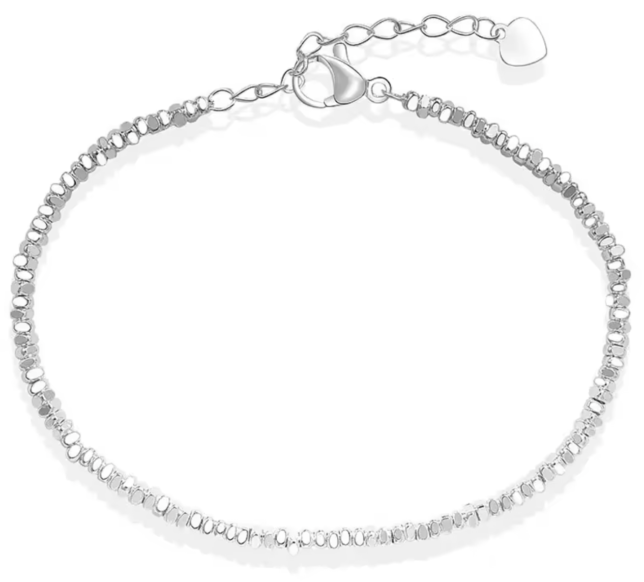 925 Sterling Silver Irregular Chain Bracelet for Women