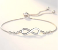 Fine 925 Sterling Silver Crystal Knot Bracelet for Women