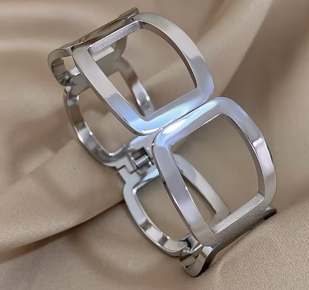 Fashion Hollow Square Circle Geometric Bracelet