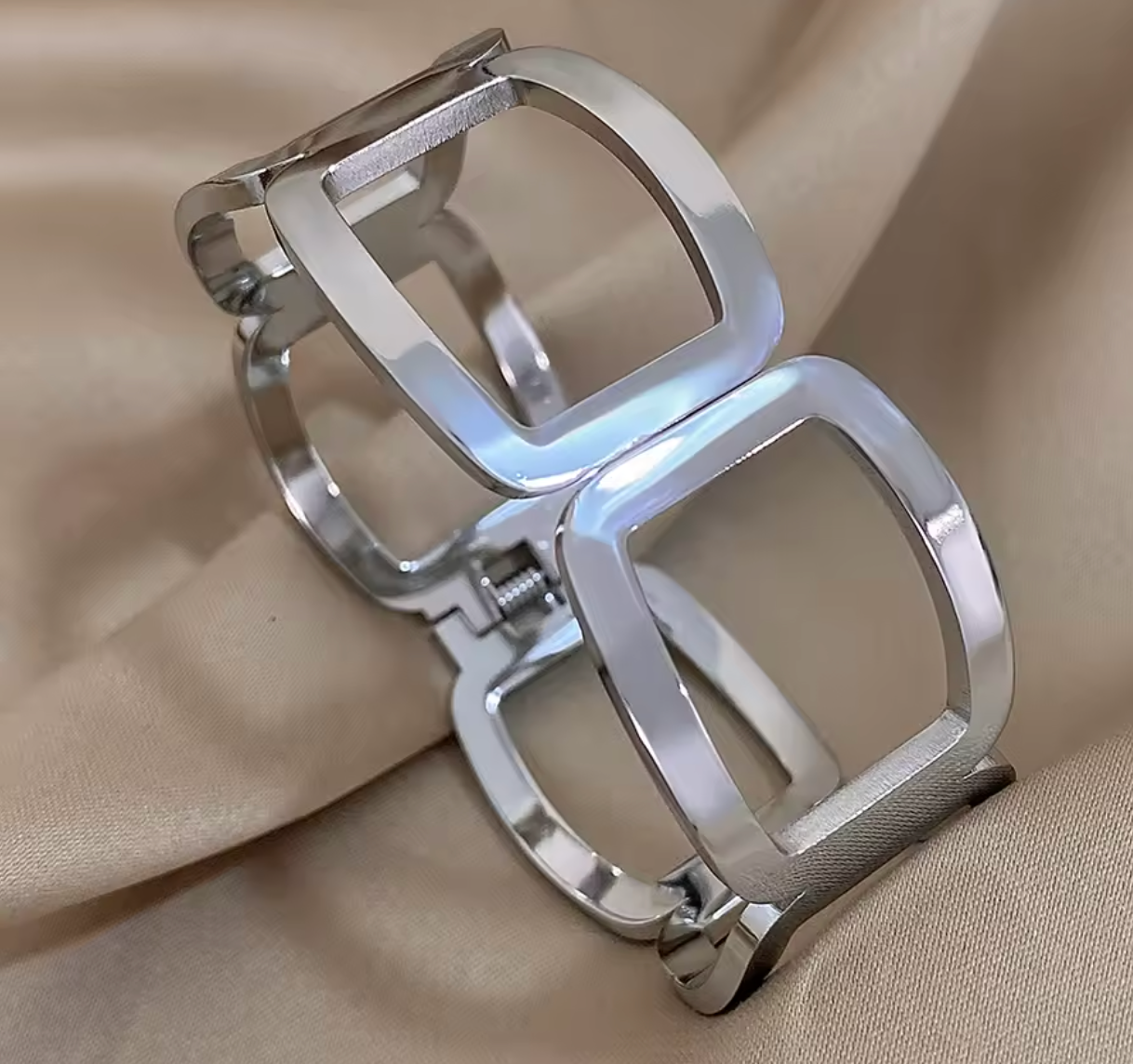 Fashion Hollow Square Circle Geometric Bracelet