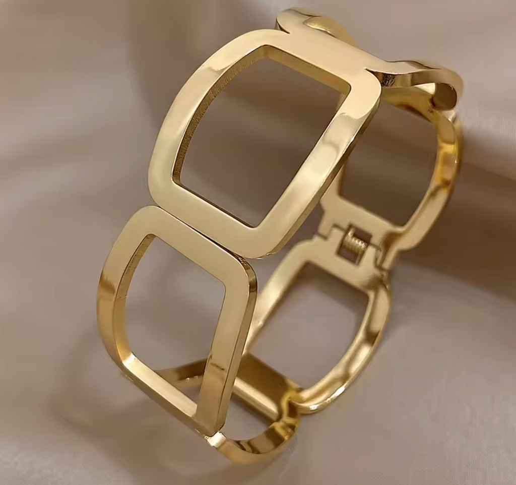 Fashion Hollow Square Circle Geometric Bracelet