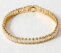 Korean Style Rectangle Zircon Tennis Bracelet for Women
