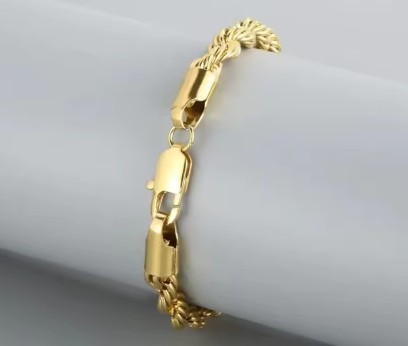 18K Gold Plated 925 Sterling Silver 4MM Chain Bracelet